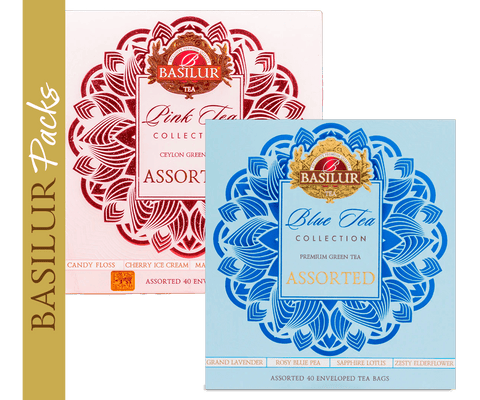 Set Pink + Blue Tea 40 Bolsas - Basilur Tea Chile