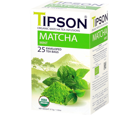Matcha Orgánico con Menta 25 Bolsas - Tipson Chile