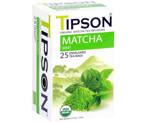 Matcha Orgánico con Menta 25 Bolsas - Tipson Chile