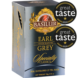 Té Negro Ceylán con Bergamota Earl Grey 25 Bolsitas Basilur