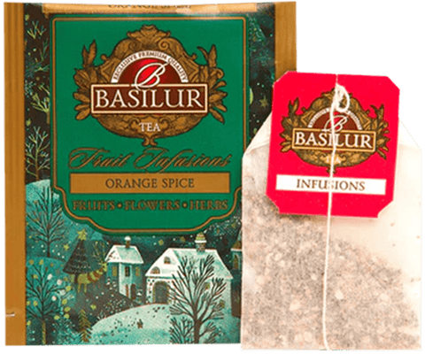 Fruit Infusion - Infusion de Naranja Canela - 20 Bolsas - Basilur