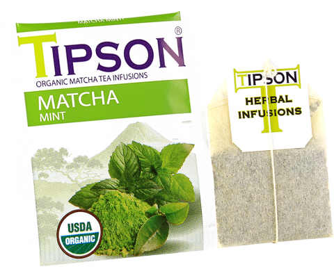 Matcha Orgánico con Menta 25 Bolsas - Tipson Chile