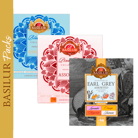 SET PINK + BLUE TEA + EARL GREY - 40 Bolsas - Basilur