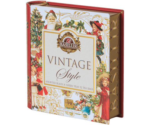 Tea Book Vintage Christmast Basilur 32 Bolsas