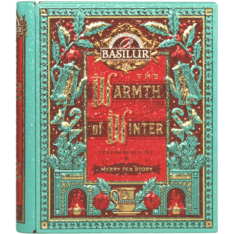 Basilur Té con Chocolate y Menta - Warmth of Winter - Merry Tea- Lata Libro 40g