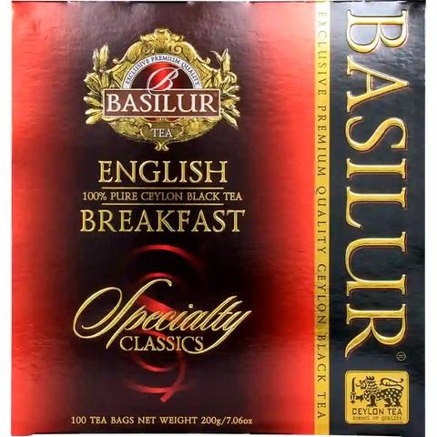 Té Negro - English Breakfast - 100 Bolsas (Sin Sobres)- Basilur