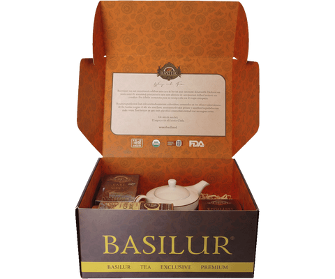 Gift Box Basilur "Royal Tea Time" – Tetera & Selección Exclusiva
