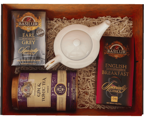 Gift Box Basilur "Royal Tea Time" – Tetera & Selección Exclusiva