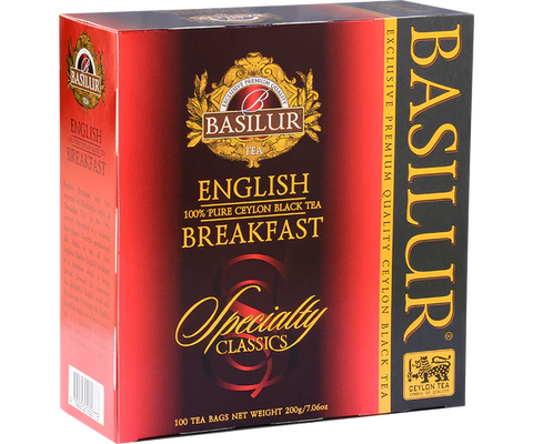 Té negro - ENGLISH BREAKFAST - 100 Bolsas - Basilur