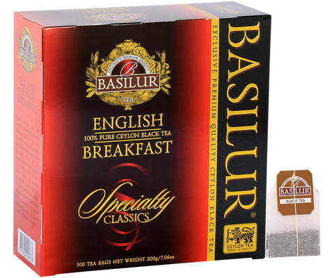 Té negro - ENGLISH BREAKFAST - 100 Bolsas - Basilur