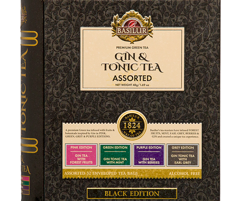 Book Gin Tonic Assorted Black Edition - 32 Bolsitas