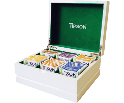 Caja de Madera Blanca  60 sobres - Tipson