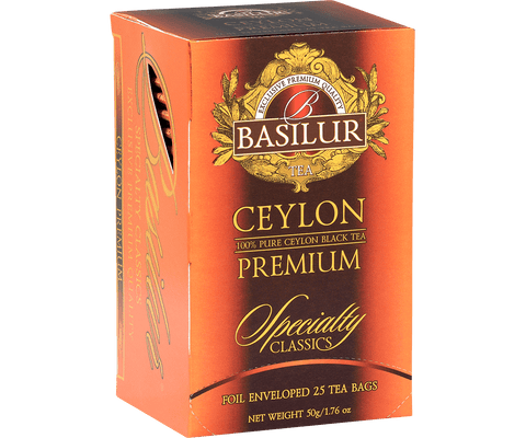 Lata Te Negro Ceylon Orange Pekoe Premium -25 Bolsas- Basilur