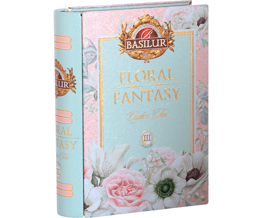 Te Ceylon-  Lata regalo  Floral Fantasy Vol 3  20 piramides (té verde , rosas, ceresa)