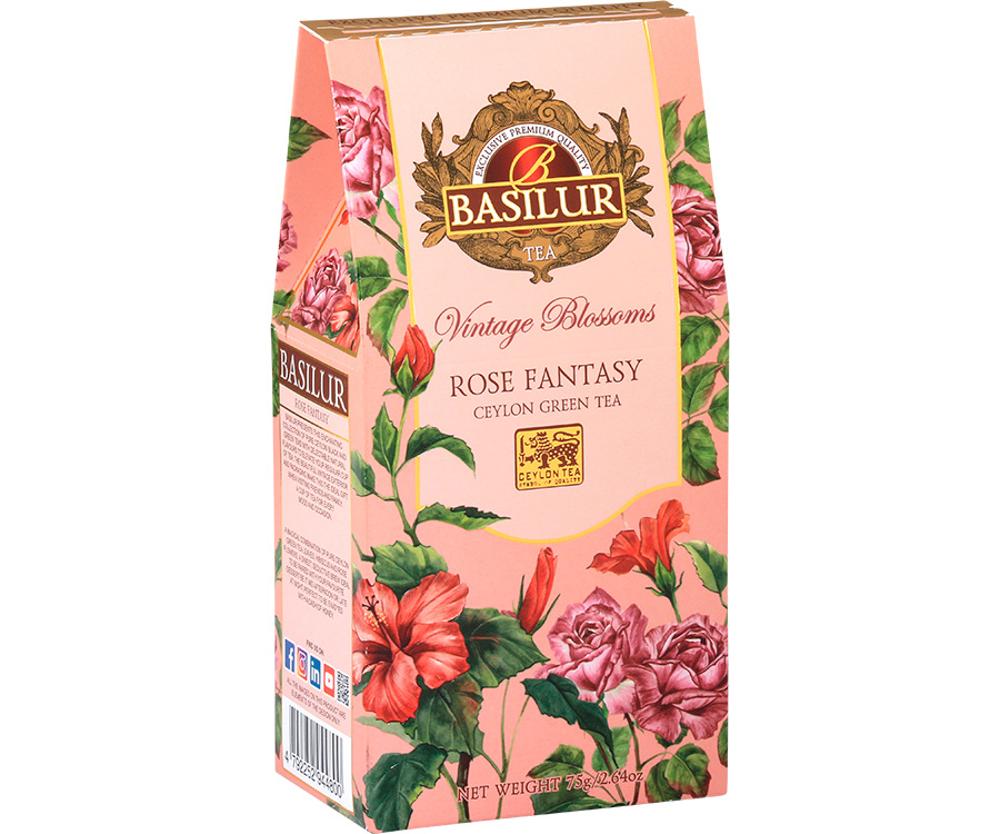 ROSE FANTASY 75 gr  (Te verde con Rosas y Hibiscus )